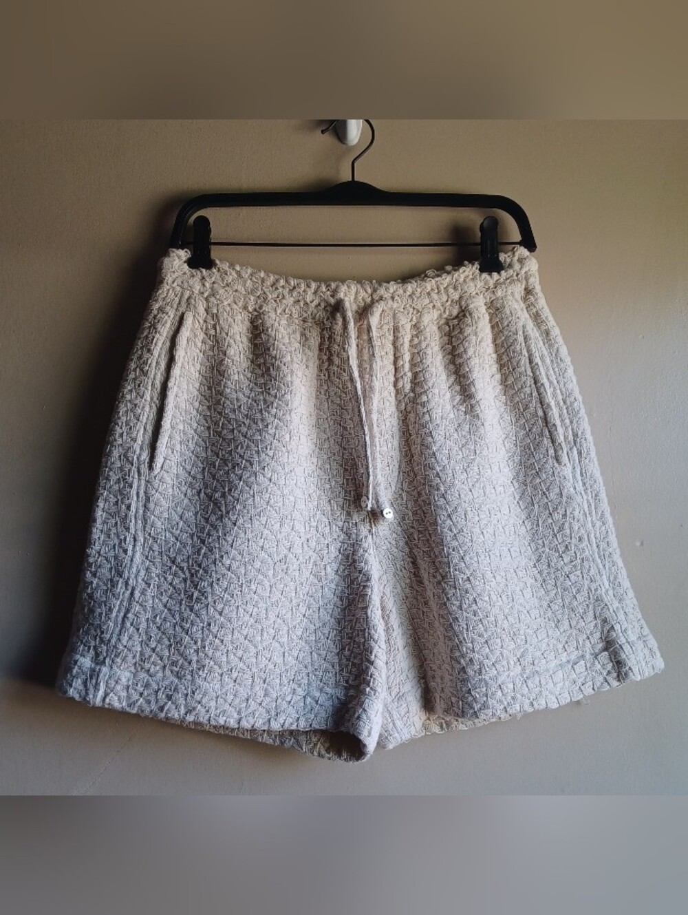 HARAGO cotton Shorts In Cream Color M